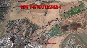 Bike The Watershed 4 course map. 2014 Gallinas Watershed Council